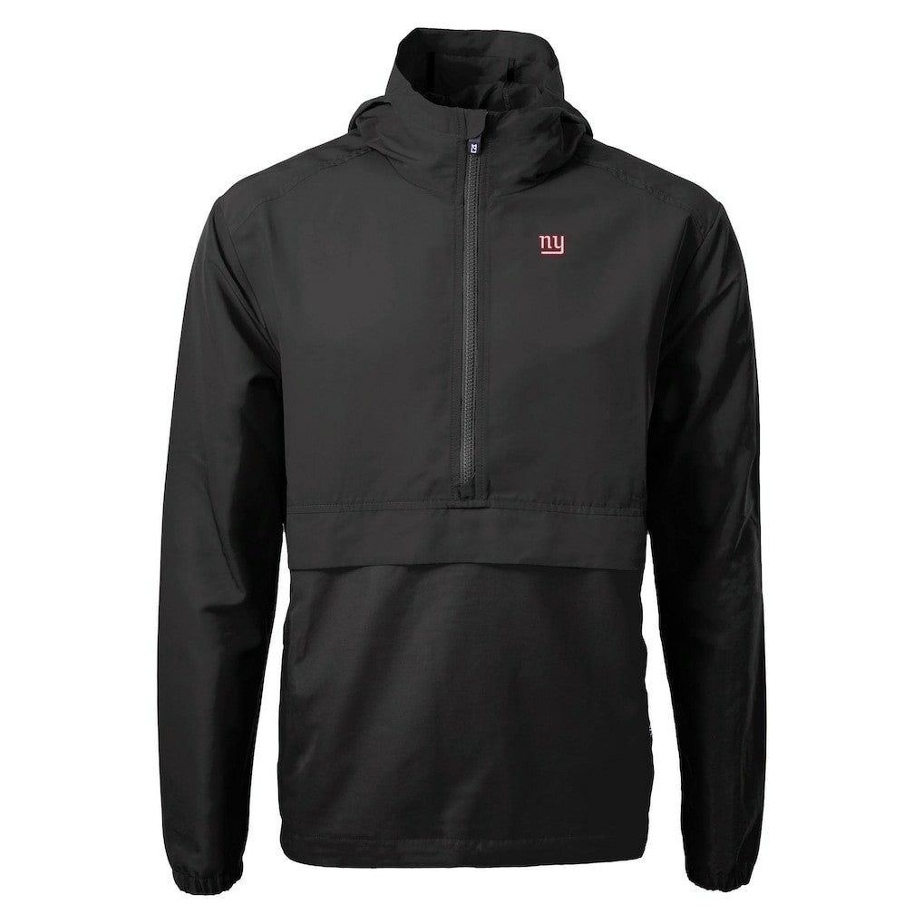 New York Giants Cutter & Buck Charter Eco Recycled Anorak Half-Zip Jacket Black | NFL