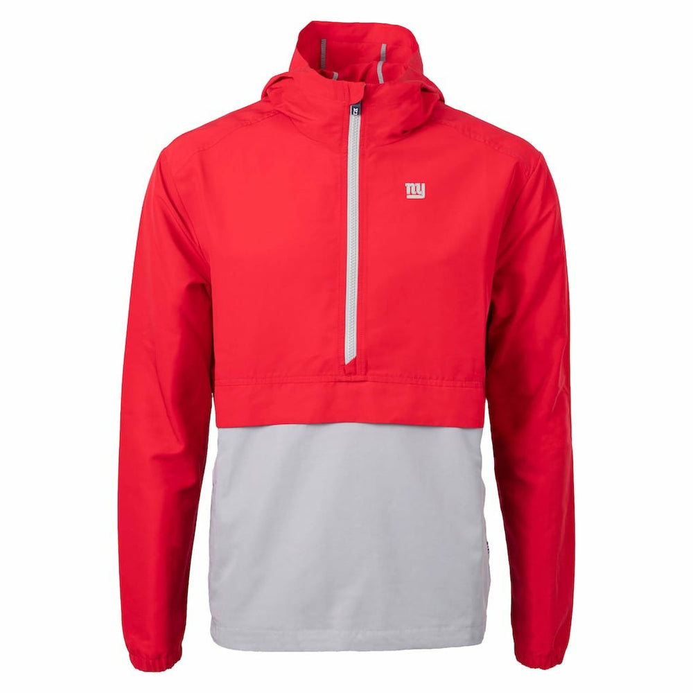 New York Giants Cutter & Buck Charter Eco Recycled Anorak Half-Zip Jacket Red | NFL