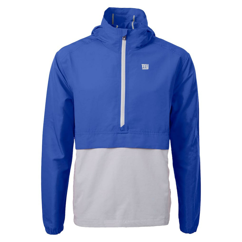 New York Giants Cutter & Buck Charter Eco Recycled Anorak Half-Zip Jacket Blue | NFL