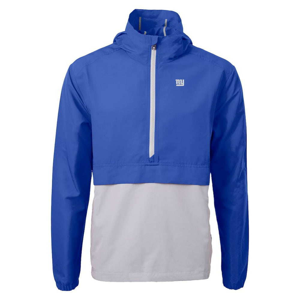 New York Giants Cutter & Buck Charter Eco Recycled Anorak Half-Zip Jacket Blue | NFL