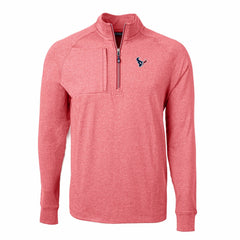 Houston Texans Cutter & Buck Adapt Eco Knit Quarter-Zip Pullover Top Heather Red | NFL