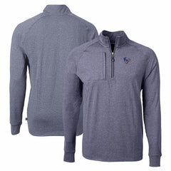 Houston Texans Cutter & Buck Adapt Eco Knit Quarter-Zip Pullover Top Heather Navy | NFL