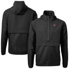 Tampa Bay Buccaneers Cutter & Buck Charter Eco Recycled Anorak Half-Zip Jacket Black | NFL