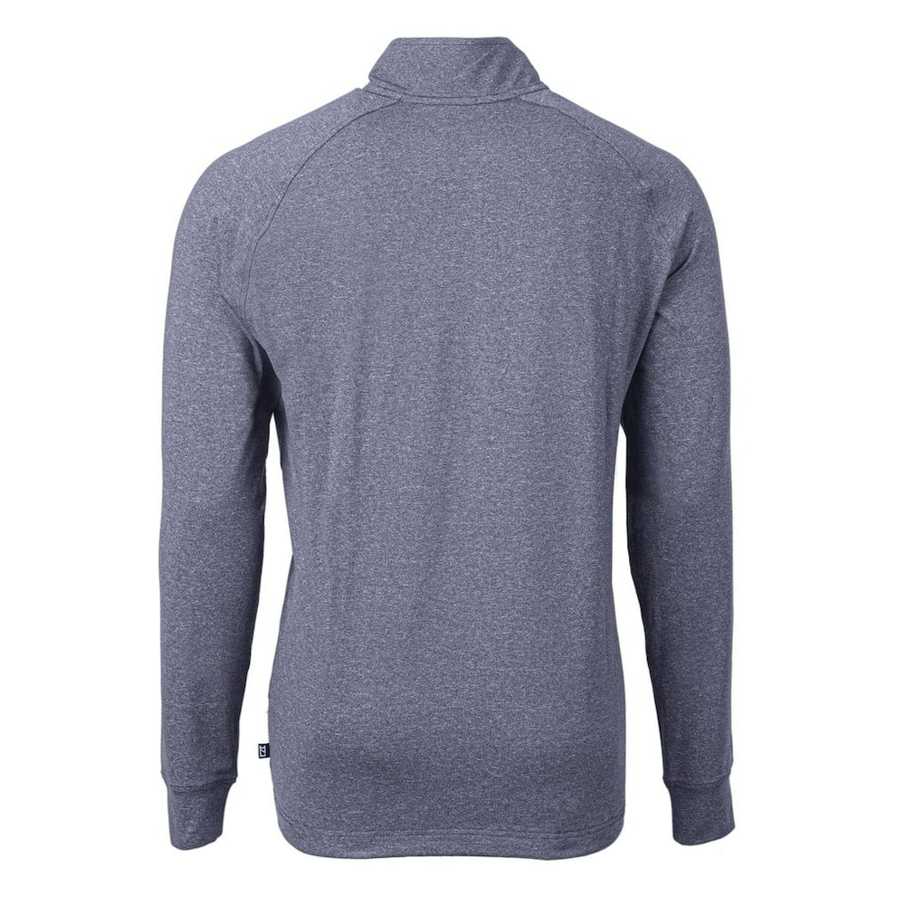 Minnesota Vikings Cutter & Buck Adapt Eco Knit Quarter-Zip Pullover Top Heather Navy | NFL