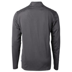 San Francisco 49ers Cutter & Buck Virtue Eco Pique Micro Stripe Recycled Quarter-Zip Pullover Top Black/Gray | NFL