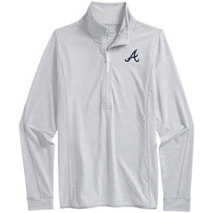 Atlanta Braves Vineyard Vines Women's Microstripe Sankaty Half-Zip Top - MLB