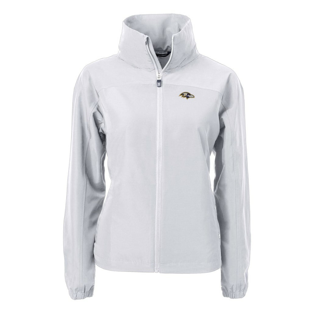 Baltimore Ravens Cutter & Buck Women's Charter Eco Recycled Full-Zip Jacket Gray | NFL