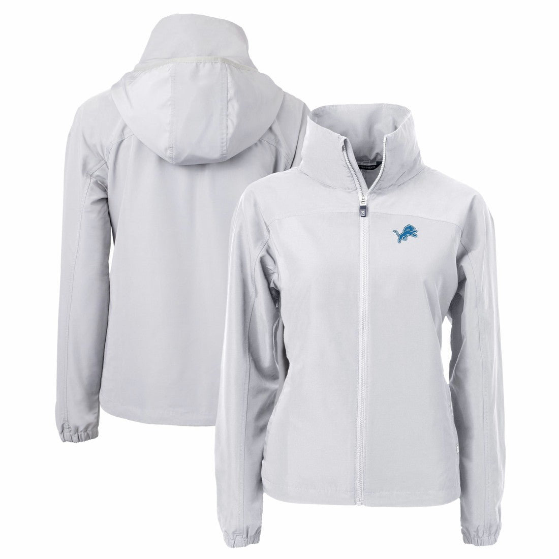 Detroit Lions Cutter & Buck Women's Charter Eco Recycled Full-Zip Jacket Gray | NFL