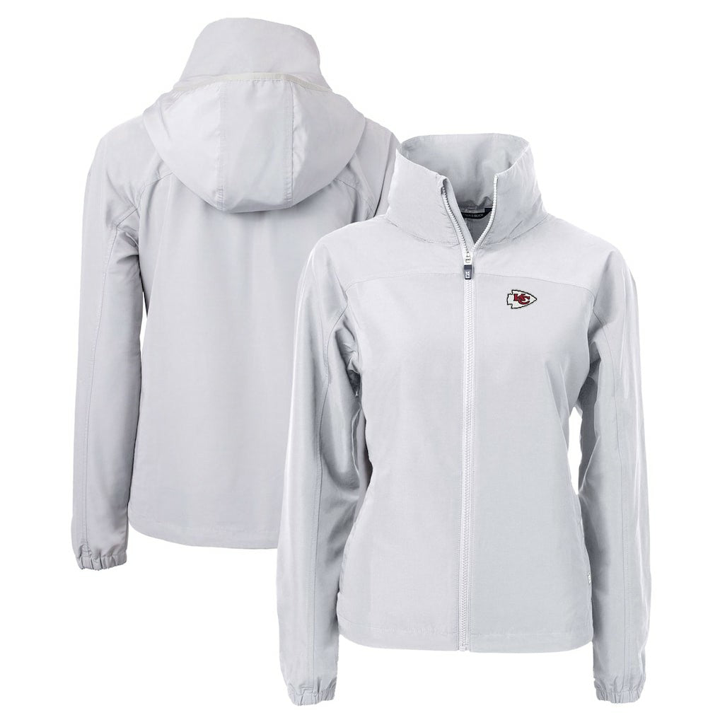 Kansas City Chiefs Cutter & Buck Women's Charter Eco Recycled Full-Zip Jacket Gray | NFL