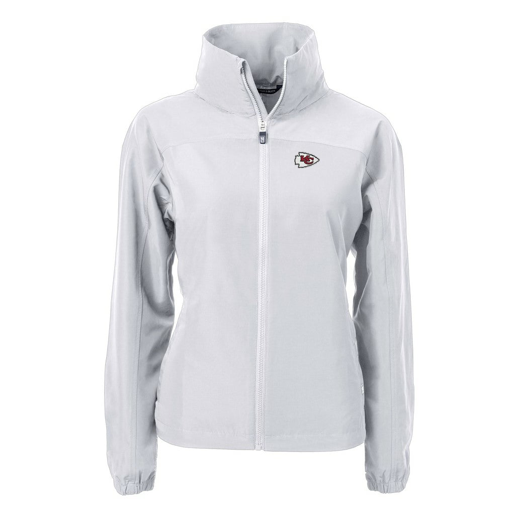 Kansas City Chiefs Cutter & Buck Women's Charter Eco Recycled Full-Zip Jacket Gray | NFL