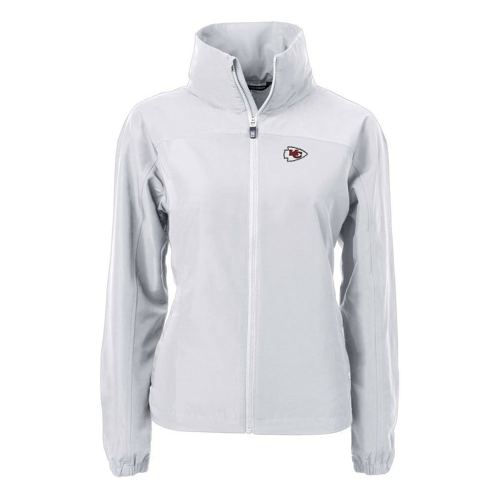 Kansas City Chiefs Cutter & Buck Women's Charter Eco Recycled Full-Zip Jacket Gray | NFL
