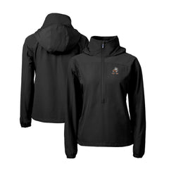 Cleveland Browns Cutter & Buck Women's Charter Eco Recycled Half-Zip Anorak Jacket Black | NFL