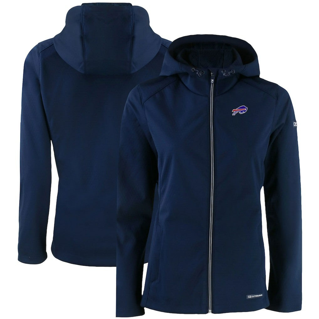 Buffalo Bills Cutter & Buck Women's Evoke Eco Softshell Recycled Full-Zip Jacket Navy | NFL