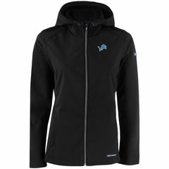 Detroit Lions Cutter & Buck Women's Evoke Eco Softshell Recycled Full-Zip Hooded Jacket Black | NFL