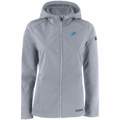 Detroit Lions Cutter & Buck Women's Evoke Eco Softshell Recycled Full-Zip Hooded Jacket Gray | NFL