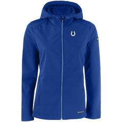 Indianapolis Colts Cutter & Buck Women's Evoke Eco Softshell Recycled Full-Zip Hooded Jacket Royal | NFL