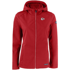 Kansas City Chiefs Cutter & Buck Women's Evoke Eco Softshell Recycled Full-Zip Hooded Jacket Red | NFL