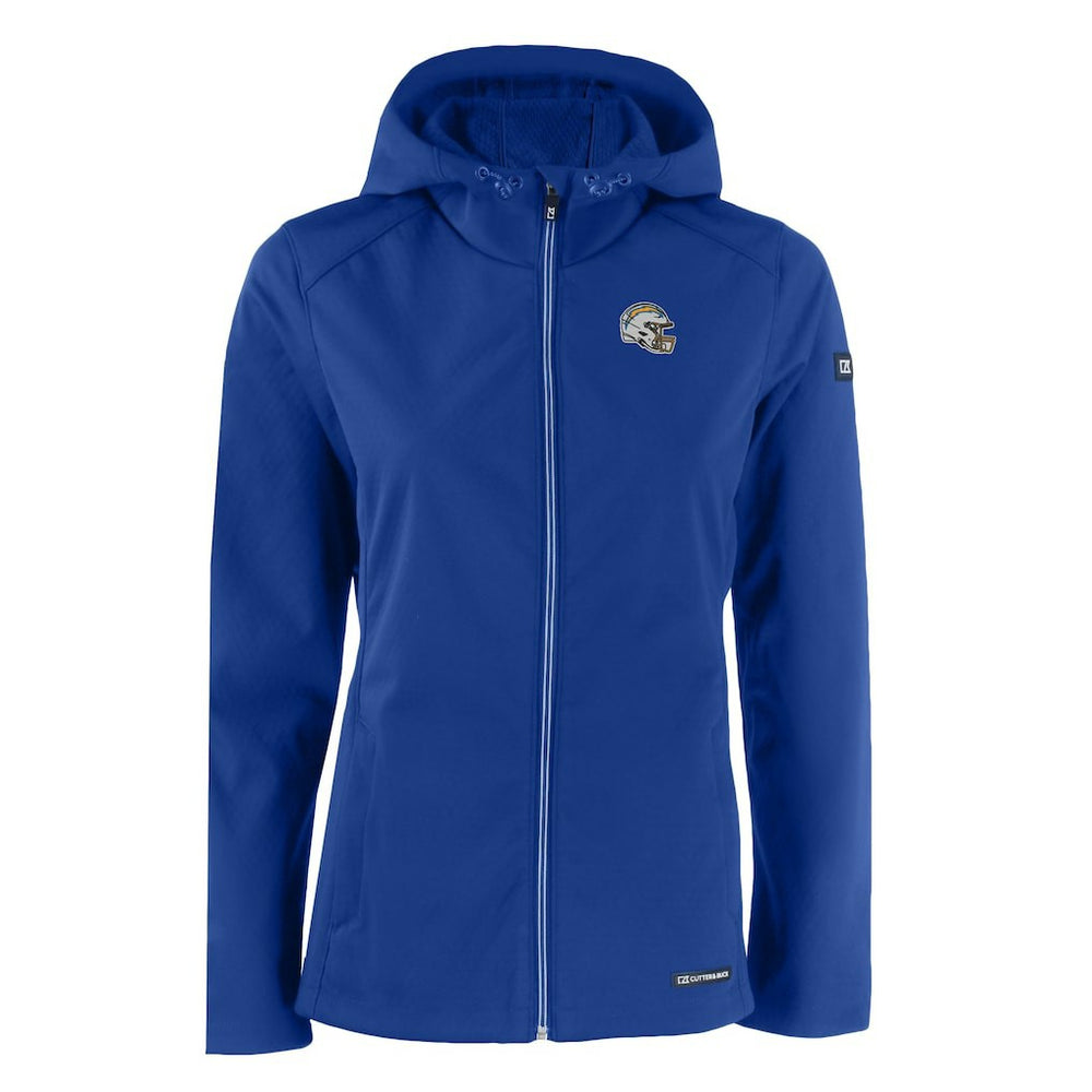 Los Angeles Chargers Cutter & Buck Women's Evoke Eco Softshell Recycled Full-Zip Hooded Jacket Blue | NFL