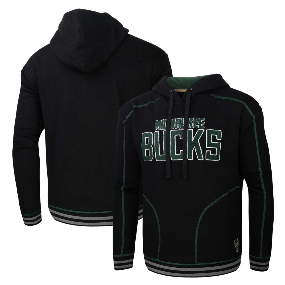 Milwaukee Bucks Stadium Essentials Baseline Pullover Hoodie Black - NBA