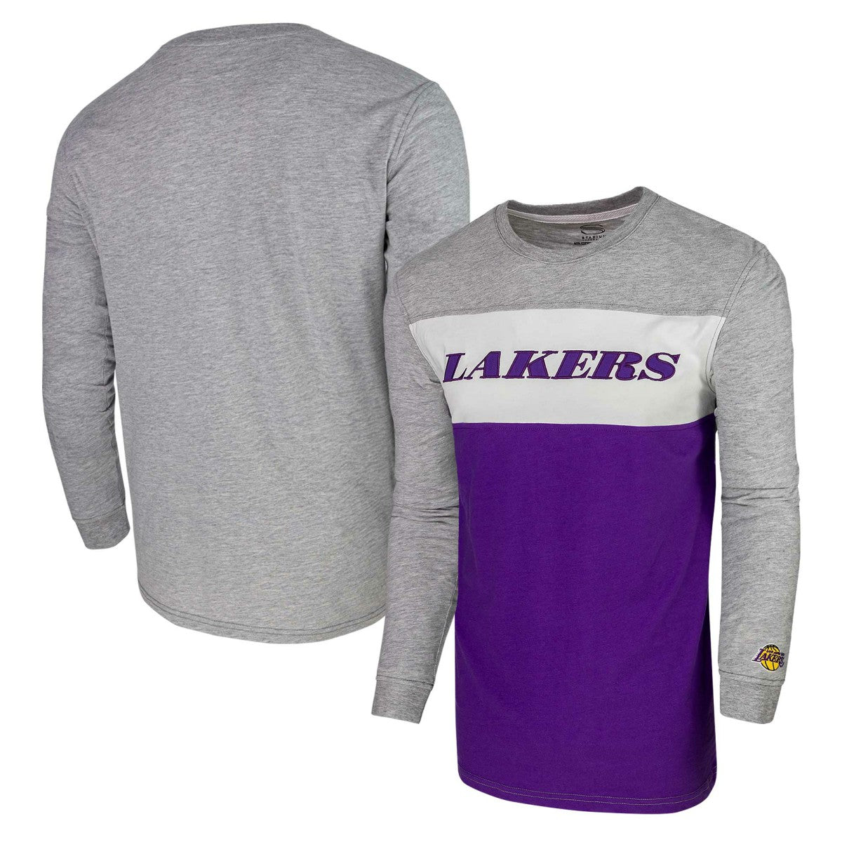 Los Angeles Lakers Unisex Loge Long Sleeve T-Shirt Heather Gray - NBA