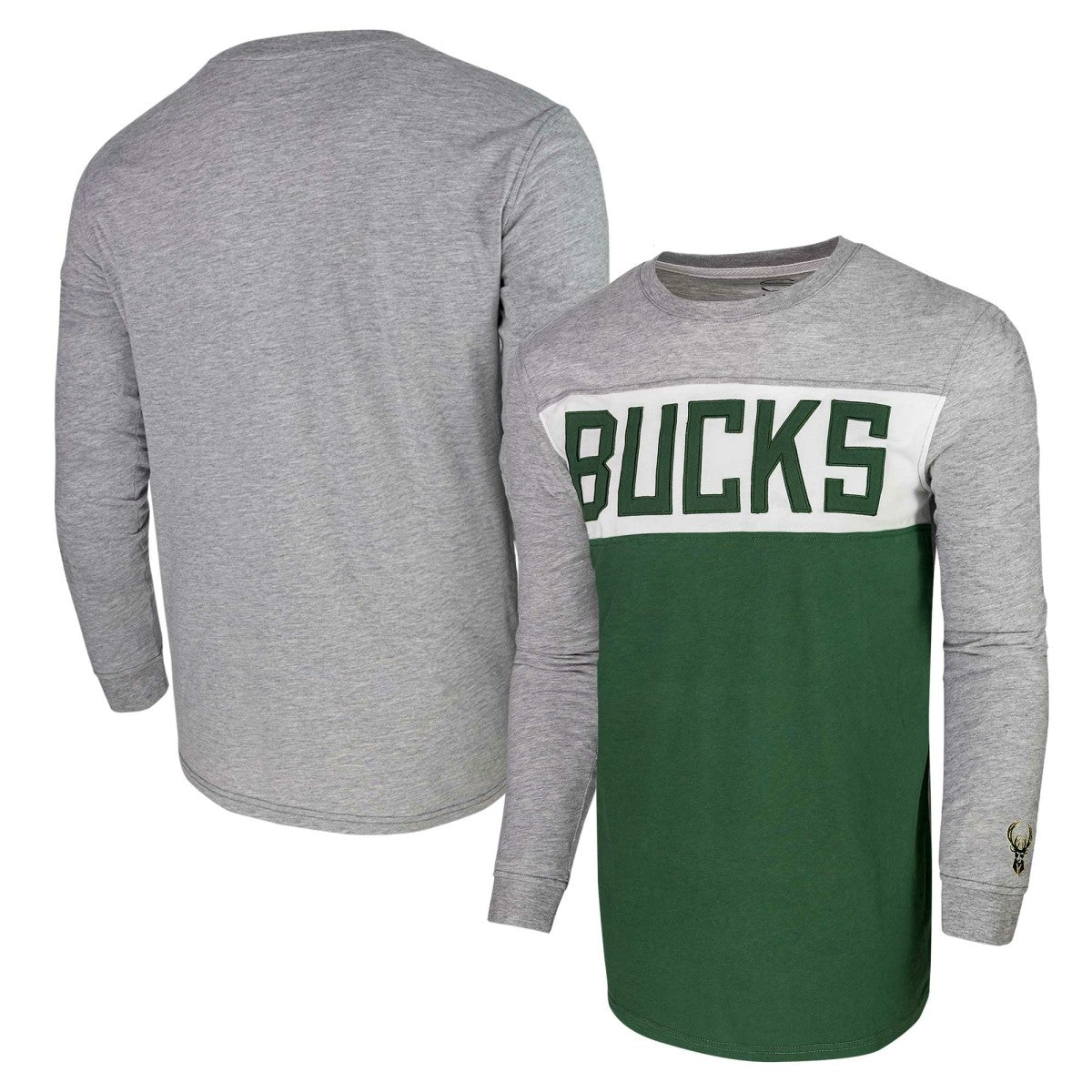 Milwaukee Bucks Unisex Loge Long Sleeve T-Shirt Heather Gray - NBA