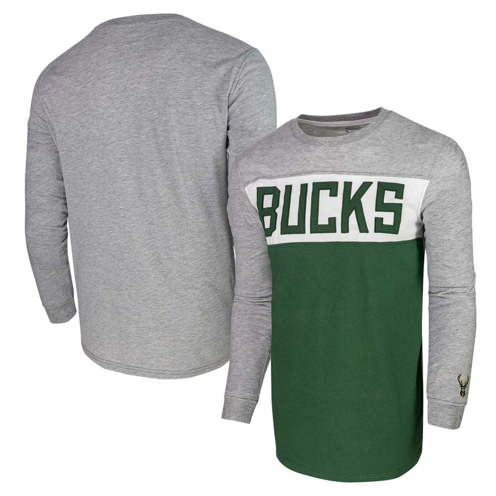 Milwaukee Bucks Unisex Loge Long Sleeve T-Shirt Heather Gray - NBA