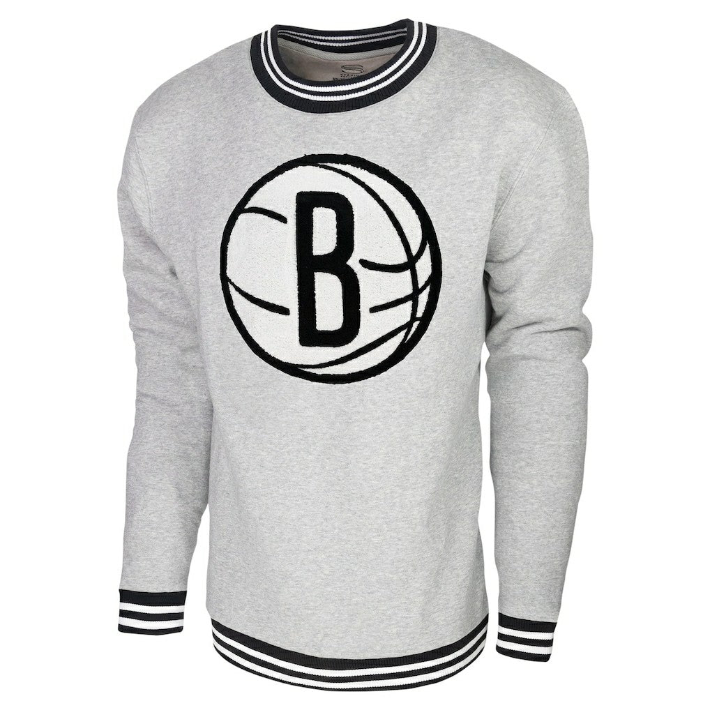 Brooklyn Nets Stadium Essentials Club Level Pullover Sweatshirt Heather Gray - NBA
