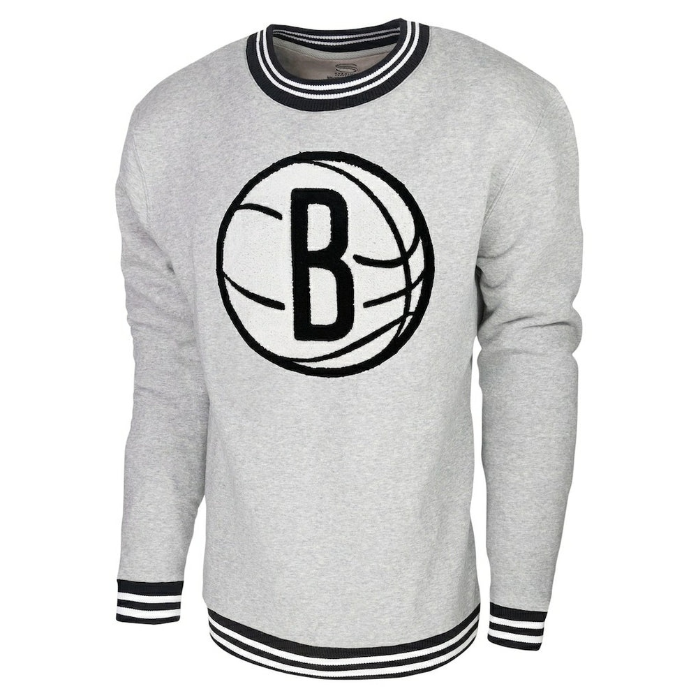 Brooklyn Nets Stadium Essentials Club Level Pullover Sweatshirt Heather Gray - NBA