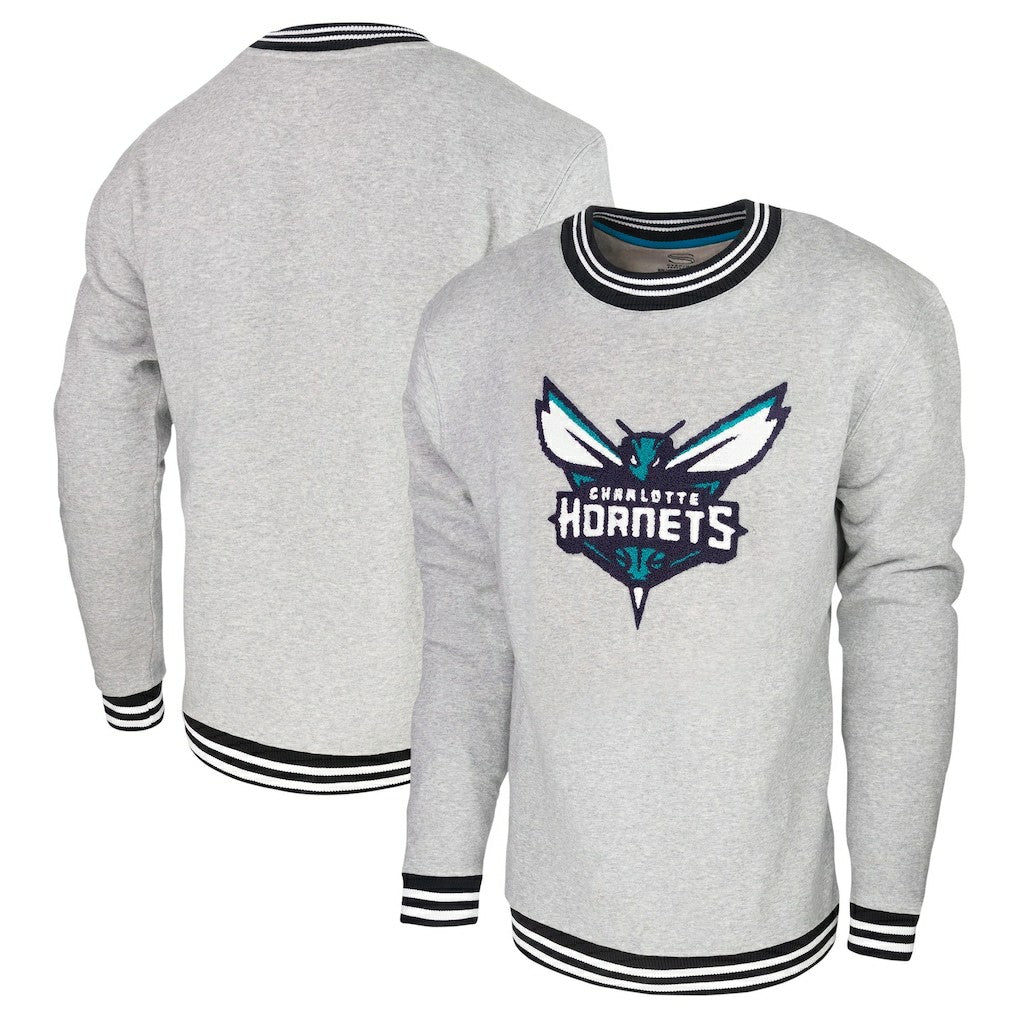 Charlotte Hornets Stadium Essentials Club Level Pullover Sweatshirt Heather Gray - NBA