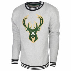 Milwaukee Bucks Stadium Essentials Club Level Pullover Sweatshirt Heather Gray - NBA