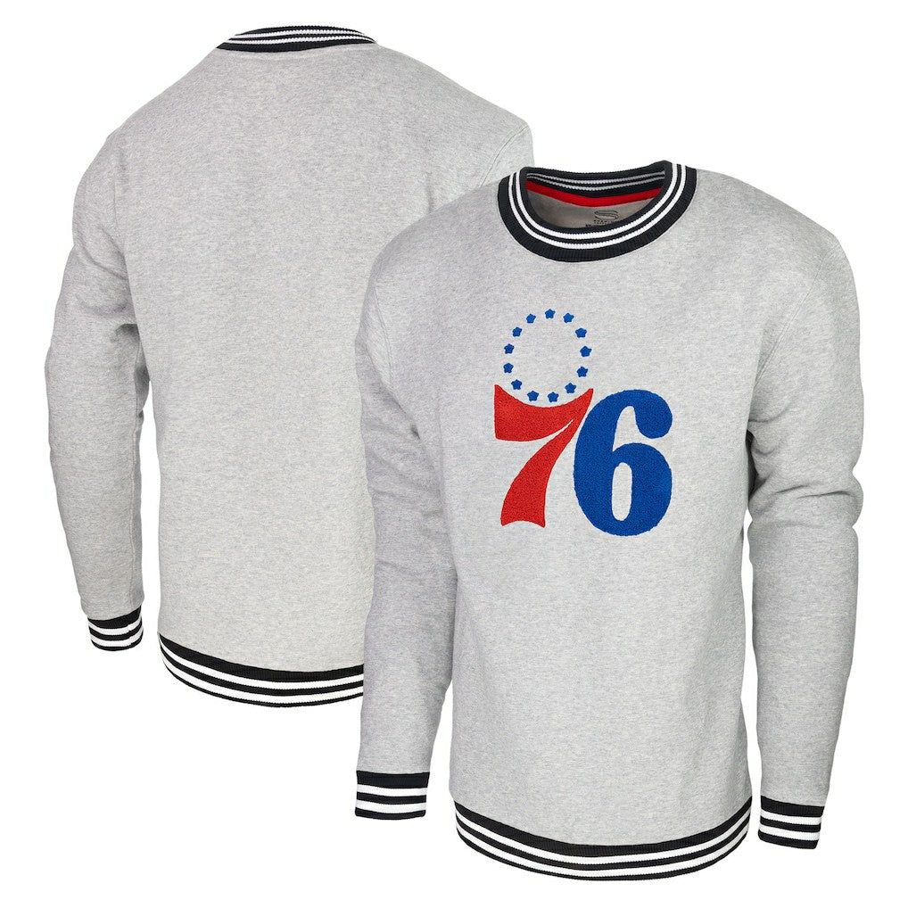 Philadelphia 76ers Stadium Essentials Club Level Pullover Sweatshirt Heather Gray - NBA