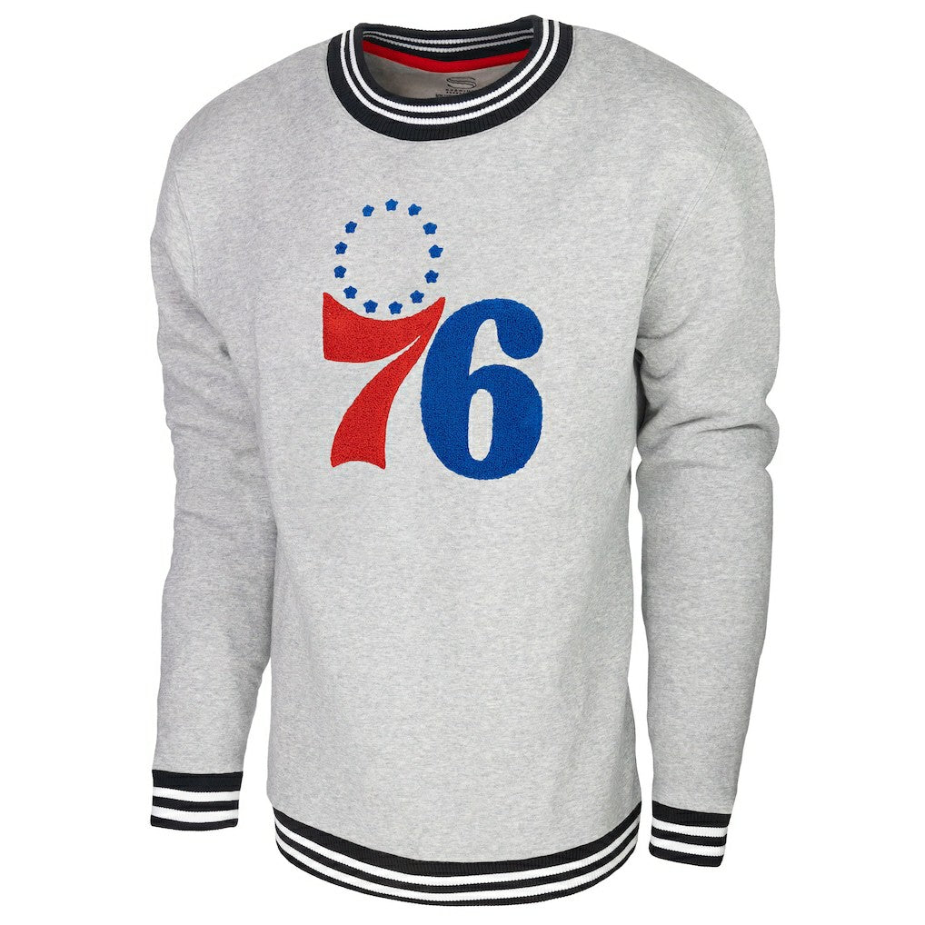 Philadelphia 76ers Stadium Essentials Club Level Pullover Sweatshirt Heather Gray - NBA