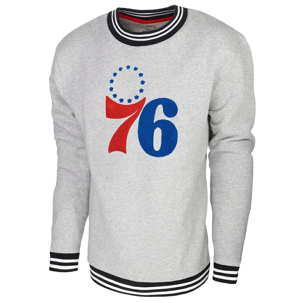 Philadelphia 76ers Stadium Essentials Club Level Pullover Sweatshirt Heather Gray - NBA
