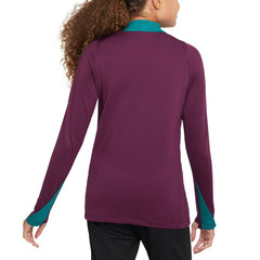 Paris Saint-Germain Youth 2024/25 Strike Drill Quarter-Zip Long Sleeve Performance Training Top Burgundy | Nike