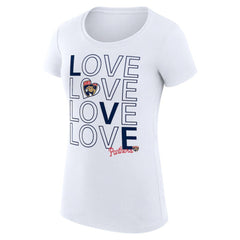 Florida Panthers G-III 4Her by Carl Banks Women's Super-Slim Fit Lightweight Hockey Love T-Shirt - White - NHL