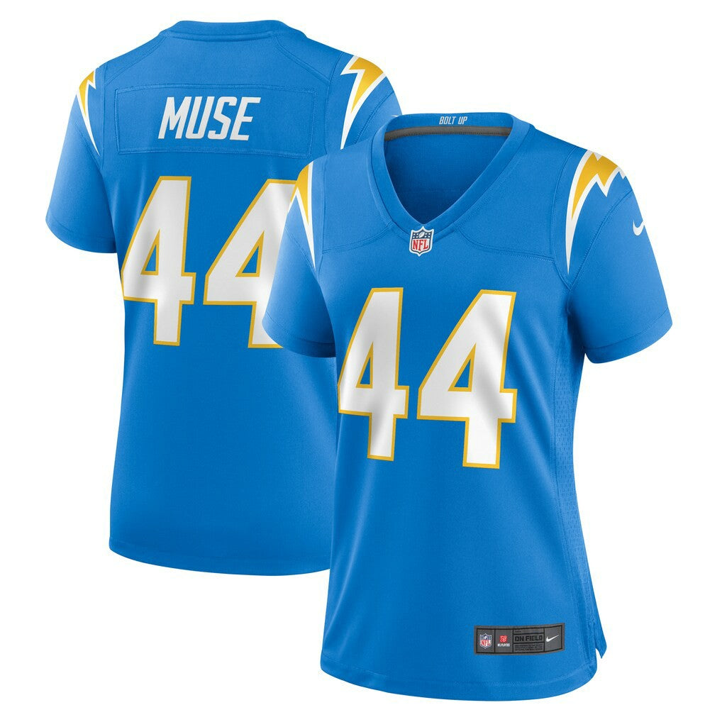 Tanner Muse Los Angeles Chargers Women's Team Game Jersey Powder Blue | Nike for Sale