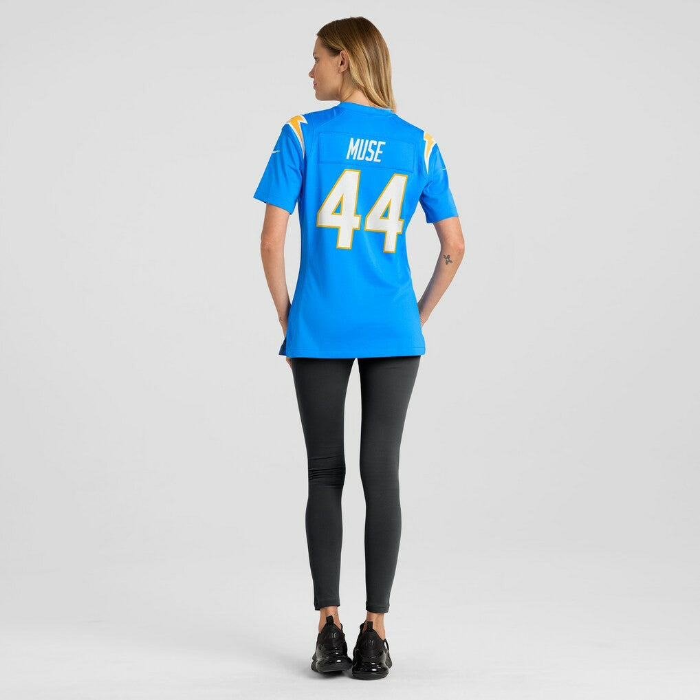 Tanner Muse Los Angeles Chargers Women's Team Game Jersey Powder Blue | Nike for Sale