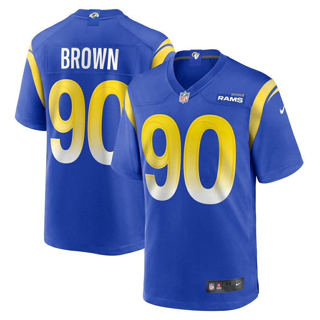 Earnest Brown IV Los Angeles Rams Team Game Jersey Royal | Nike for Sale