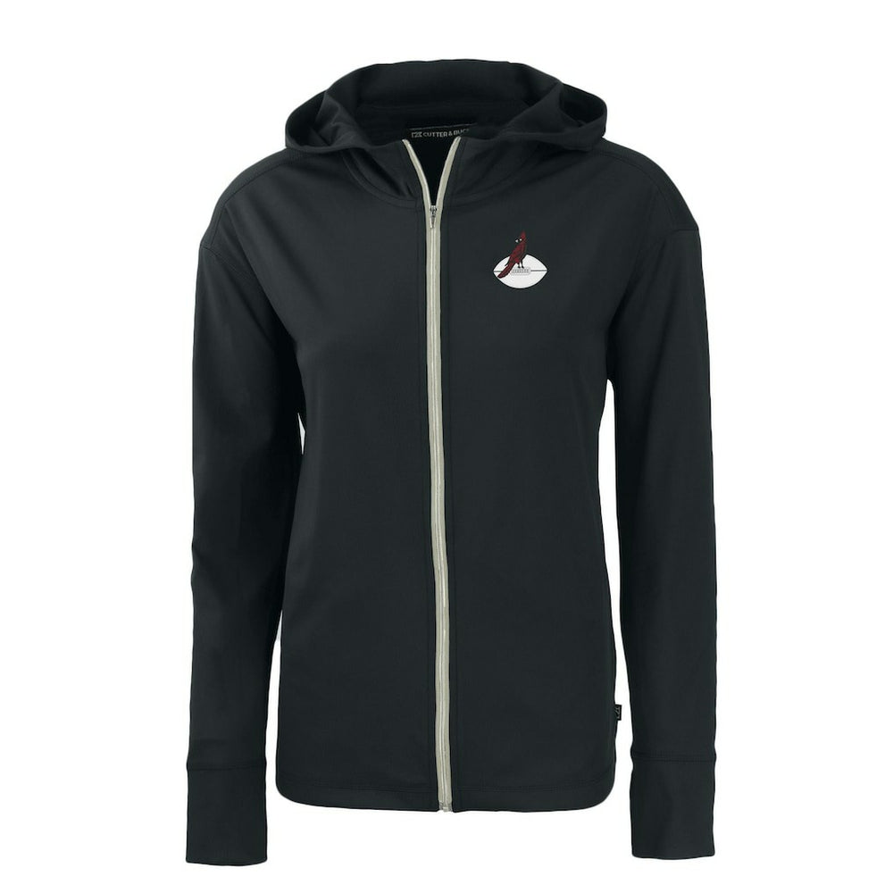 Arizona Cardinals Cutter & Buck Women's Throwback Daybreak Eco Recycled Half-Zip Hoodie Black | NFL