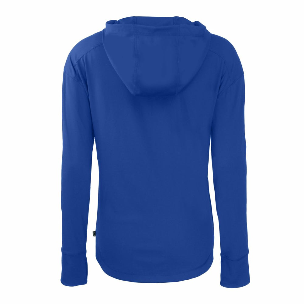 Denver Broncos Cutter & Buck Women's Throwback Daybreak Eco Recycled Half-Zip Hoodie Blue | NFL