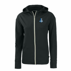 Detroit Lions Cutter & Buck Women's Throwback Daybreak Eco Recycled Half-Zip Hoodie Black | NFL