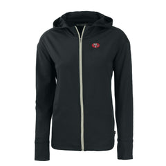 San Francisco 49ers Cutter & Buck Women's Throwback Daybreak Eco Recycled Half-Zip Hoodie Black | NFL