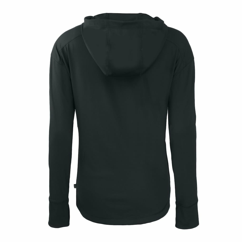 San Francisco 49ers Cutter & Buck Women's Throwback Daybreak Eco Recycled Half-Zip Hoodie Black | NFL