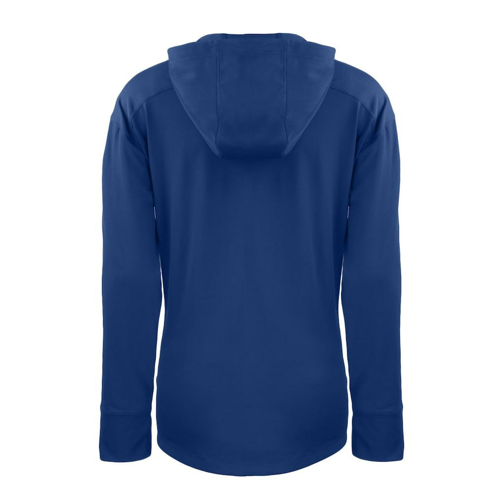 Denver Broncos Cutter & Buck Women's Throwback Daybreak Eco Recycled Half-Zip Hoodie Blue | NFL