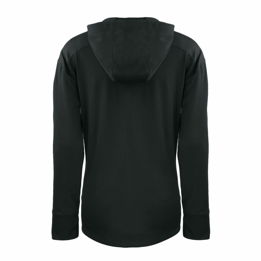 Detroit Lions Cutter & Buck Women's Throwback Daybreak Eco Recycled Half-Zip Hoodie Black | NFL