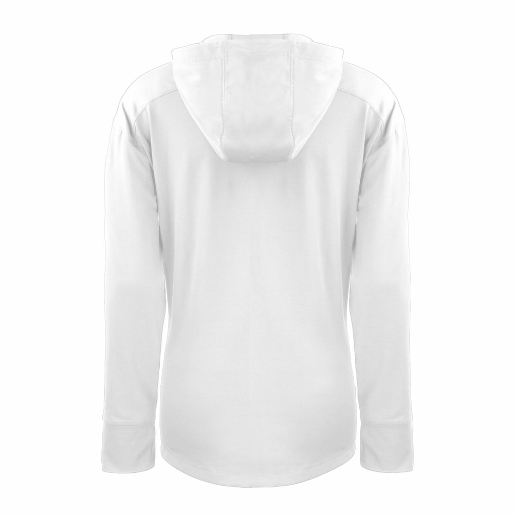 Detroit Lions Cutter & Buck Women's Throwback Daybreak Eco Recycled Half-Zip Hoodie White | NFL