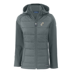 New Orleans Saints Cutter & Buck Women's Throwback Evoke Hybrid Eco Softshell Recycled Full-Zip Hoodie Jacket Gray | NFL