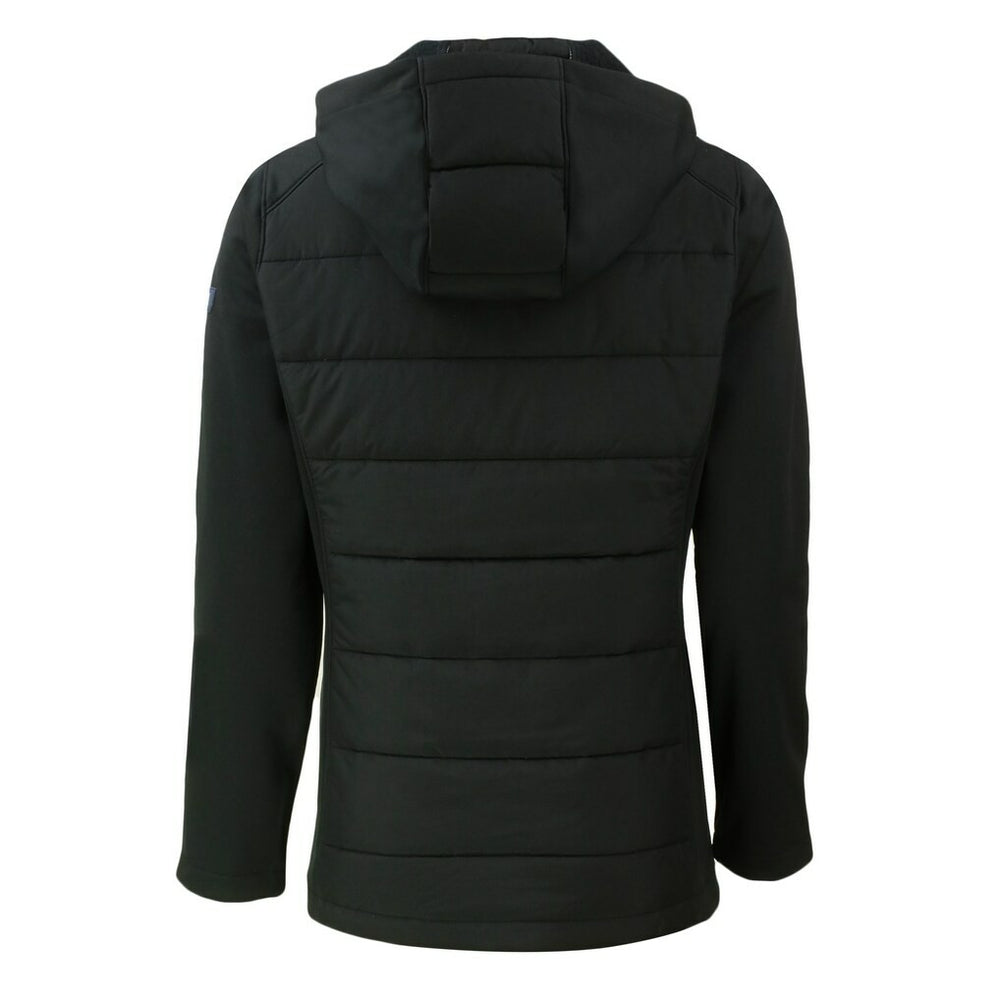 San Francisco 49ers Cutter & Buck Women's Throwback Evoke Hybrid Eco Softshell Recycled Full-Zip Hoodie Jacket Black | NFL