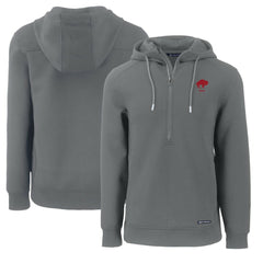 Buffalo Bills Cutter & Buck Throwback Roam Eco Half-Zip Recycled Pullover Hoodie Gray | NFL