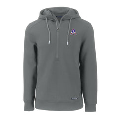New England Patriots Cutter & Buck Throwback Roam Eco Half-Zip Recycled Pullover Hoodie Gray | NFL